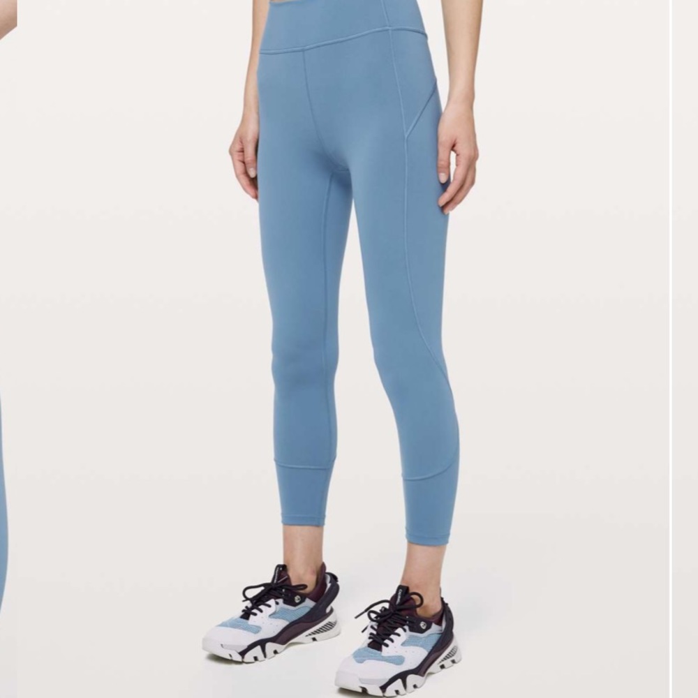 Lululemon blue in movement leggings